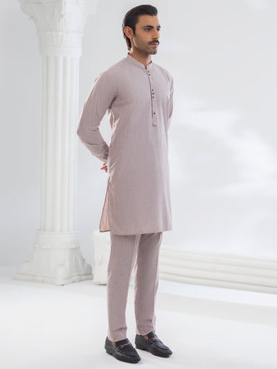 Light Pink Blended Kurta Trouser - AL-KT-3088