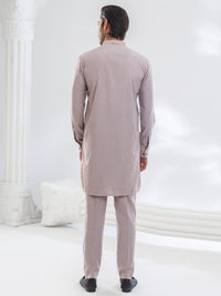 Dark Pink Blended Kurta Trouser - AL-KT-3088