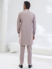 Light Pink Blended Kurta Trouser - AL-KT-3088