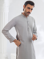 Ash Grey Blended Kurta Trouser - AL-KT-3140