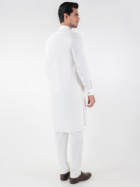 Off White Cotton Kurta Trousers - AL-KT-3219