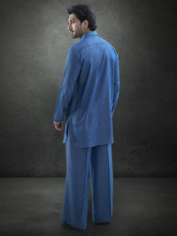 Blue Blended Kurta Trousers - AL-KT-3282
