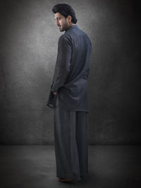 Charcoal Denim Kurta Trousers - AL-KT-3283