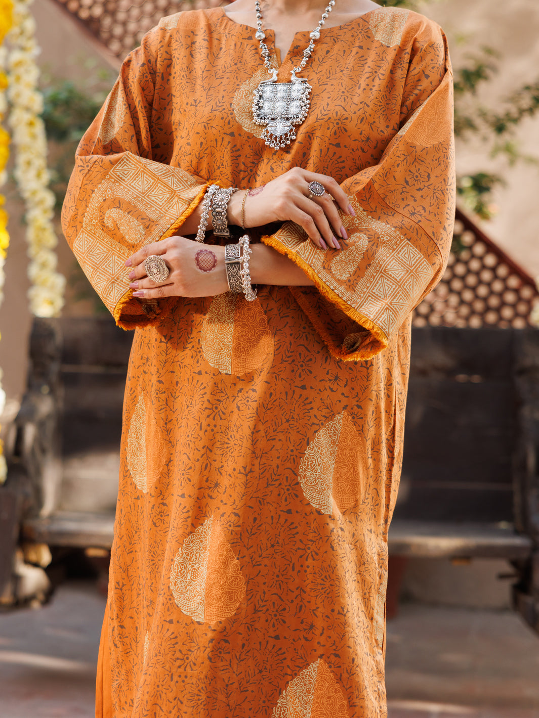 Mustard Dobby Kurti - AL-LK-1058