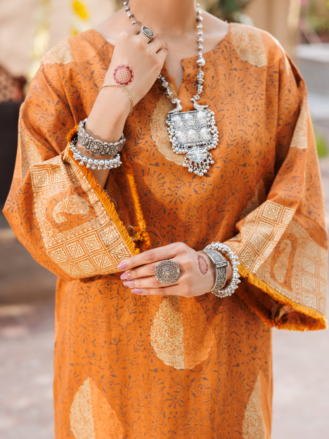 Mustard Dobby Kurti - AL-LK-1058