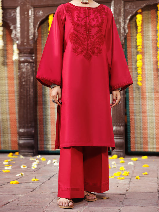 Red Lawn Kurti - AL-LK-1065