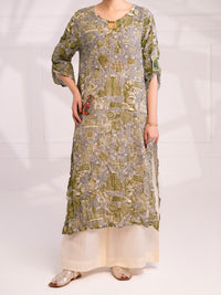 Light Green Dobby Kurti - AL-LK-1080