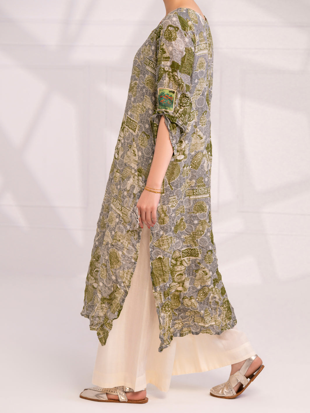 Light Green Dobby Kurti - AL-LK-1080