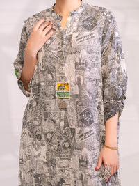 Grey Dobby Kurti - AL-LK-1081