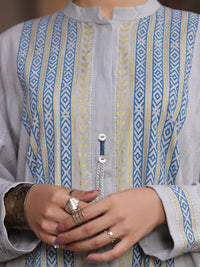 Grey Dobby Jacquard Tunic - AL-LK-912