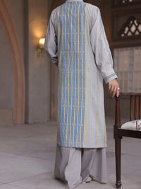 Grey Dobby Jacquard Tunic - AL-LK-912
