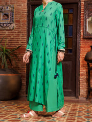 Green Yarn Dyed Tunic - AL-LK-972 - Almirah Online