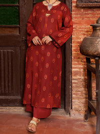 Maroon Yarn Dyed Tunic - AL-LK-976