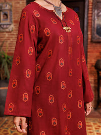 Maroon Yarn Dyed Tunic - AL-LK-976
