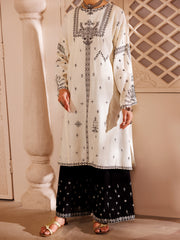 Black-White Yarn Dyed 2 Piece Stitched - AL-2PS-LKS-1001 - Almirah Online