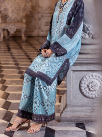 Ice Blue Thai Silk 2Pc Stitched - AL-2PS-LKS-1010