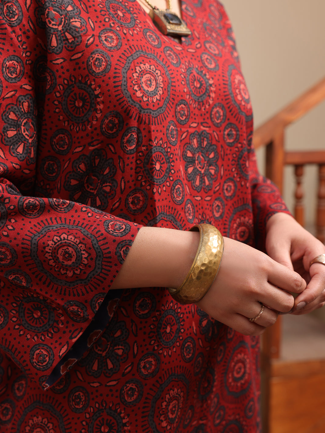Maroon Linen 2 Piece Stitched - ALCR-2PS-LKS-1062