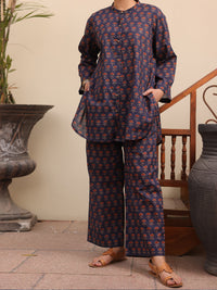 Blue Cotton 2 Piece Stitched - ALCR-2PS-LKS-1063
