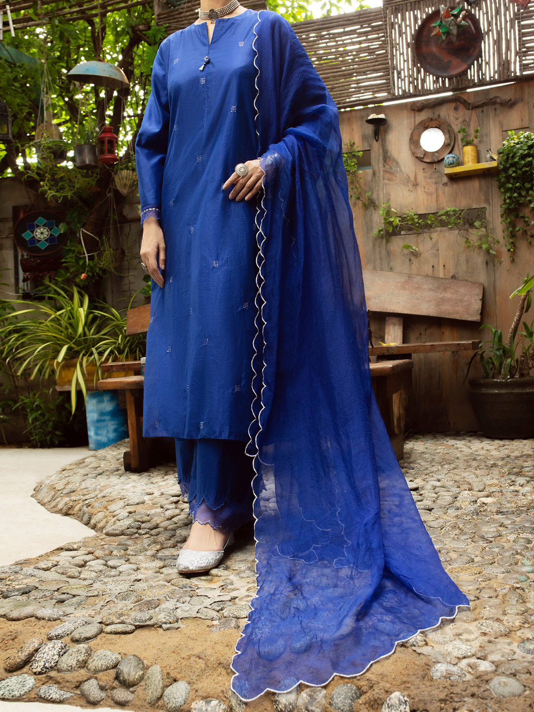 Dark Blue Modal 2Pc Stitched - ALCR-2PS-LKS-1070