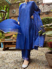 Dark Blue Modal 2Pc Stitched - ALCR-2PS-LKS-1070