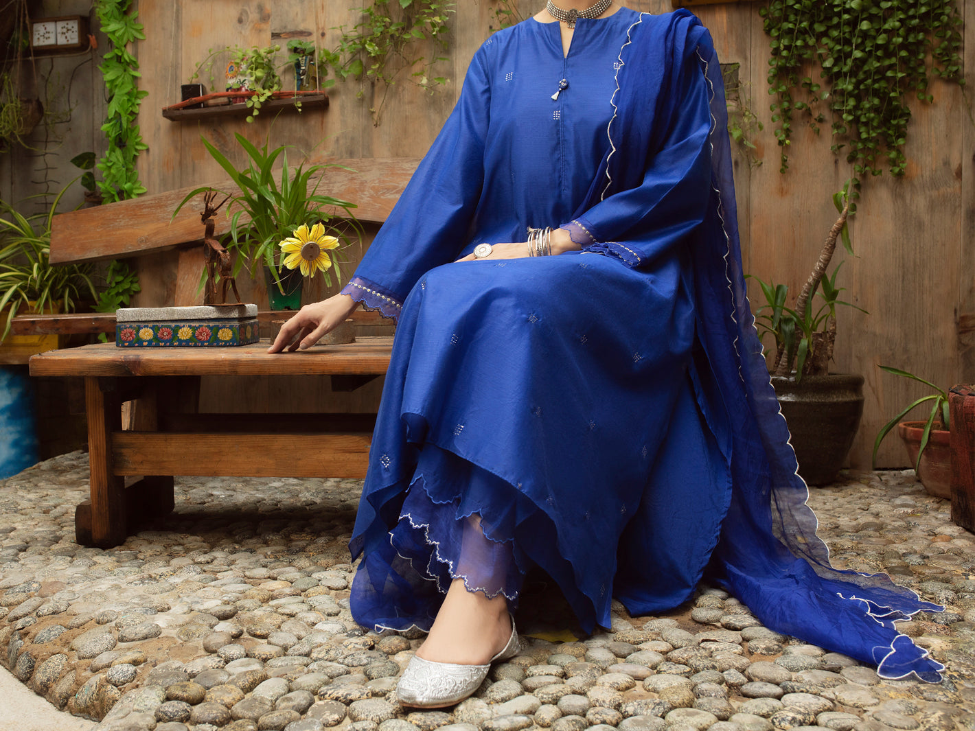 Dark Blue Modal 2Pc Stitched - ALCR-2PS-LKS-1070