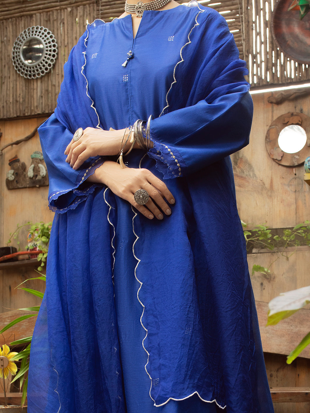 Dark Blue Modal 2Pc Stitched - ALCR-2PS-LKS-1070