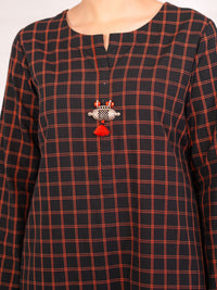 Black 2Pc Stitched - AL-2PS-LKS-1075