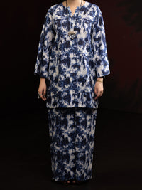 Blue Slub Khaddar 2Pc Stitched - AL-2PS-LKS-1092