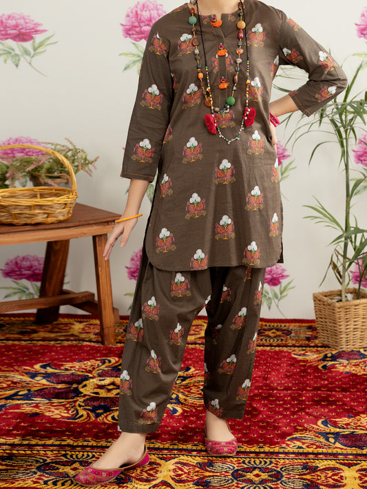 Mehndi Green Lawn 2 Piece Stitched - ALT-2PS-LKS-1106 - Almirah Online