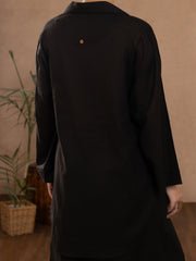 Black Linen 2 Piece Stitched - ALCR-2PS-LKS-1107 - Almirah Online