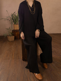 Black Linen Tunic - ALCR-LK-1107