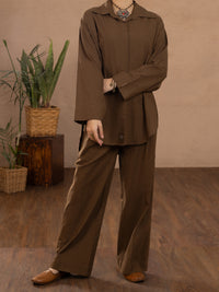 Brown Linen Tunic - ALCR-LK-1109