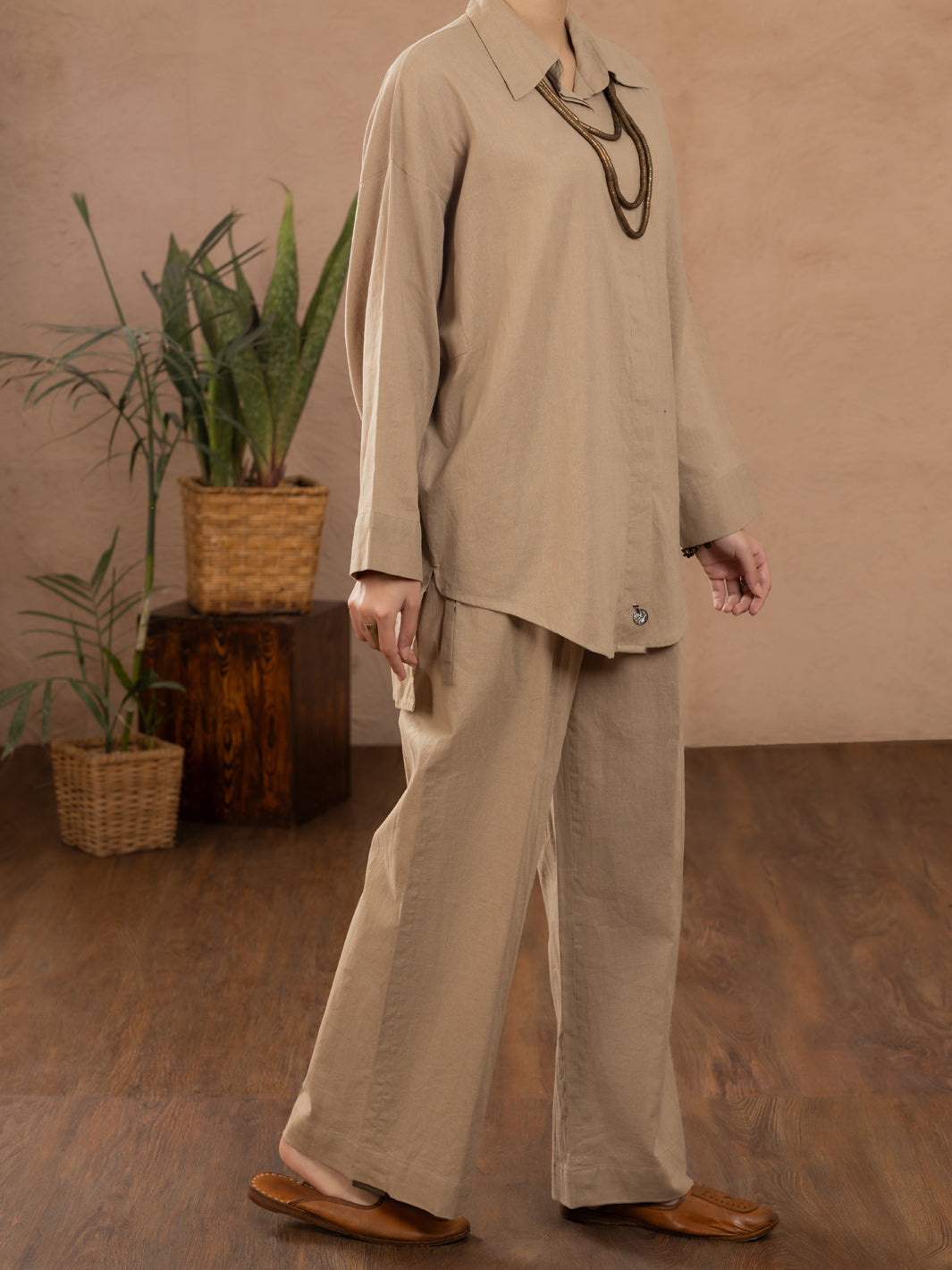 Beige Linen Tunic - ALCR-LK-1111