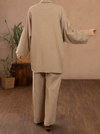 Beige Linen 2 Piece Stitched - ALCR-2PS-LKS-1111