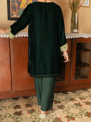 Green Velvet 2 Piece Stitched - ALT-LS-LKS-1142