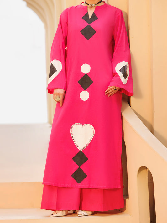 Fuchsia Lawn 2Pc Stitched - AL-2PS-LKS-1164