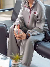 Grey Silk 2Pc Stitched - ALP-2PS-LKS-1700