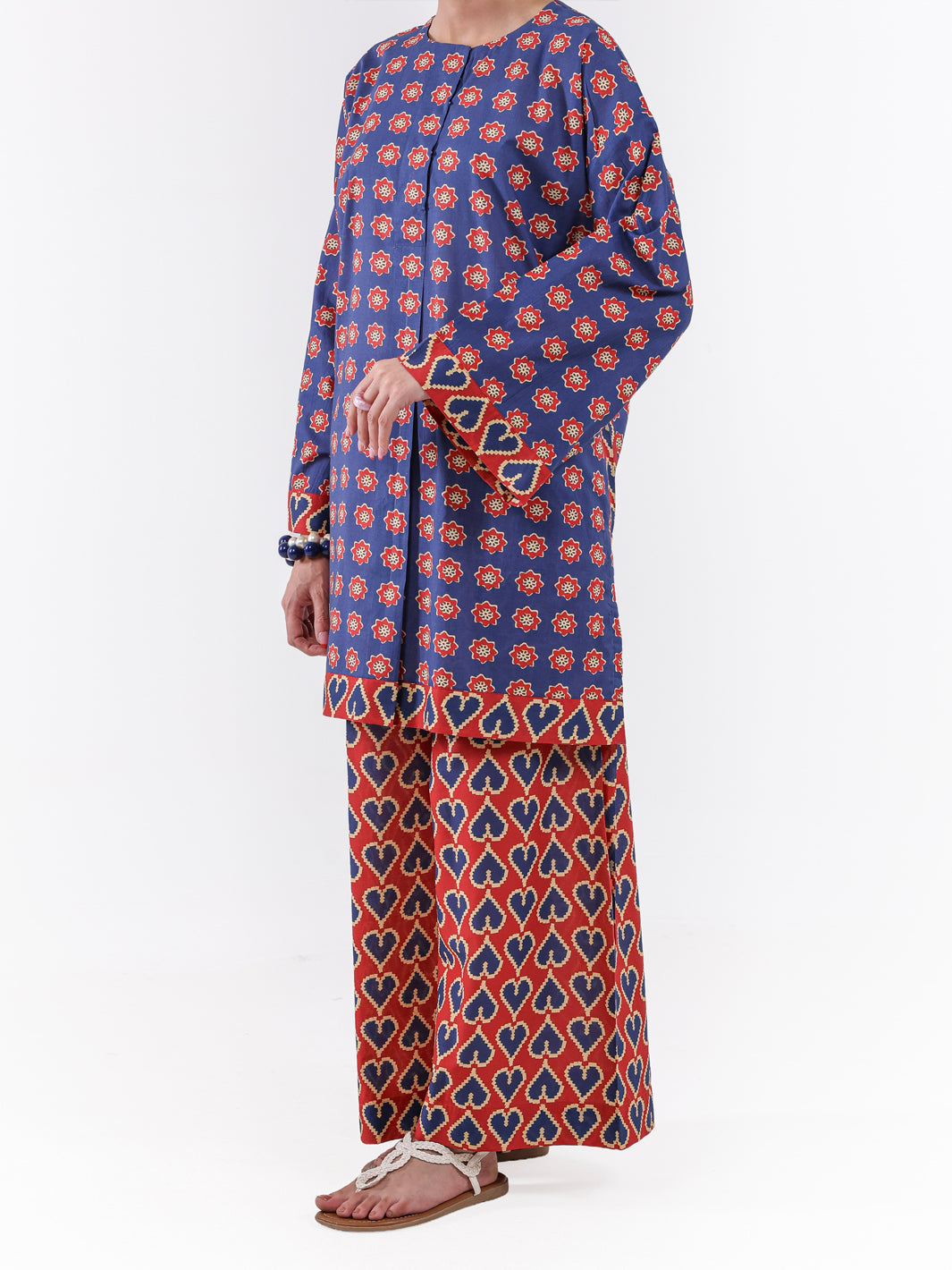 Navy Blue Lawn 2Pc Unstitched - ALP-2PS-LKS-2500