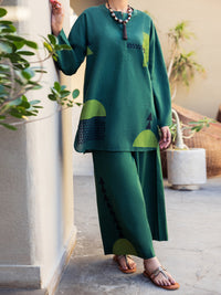 Green Cabmric 2Pc Stitched - ALP-2PS-LKS-2794