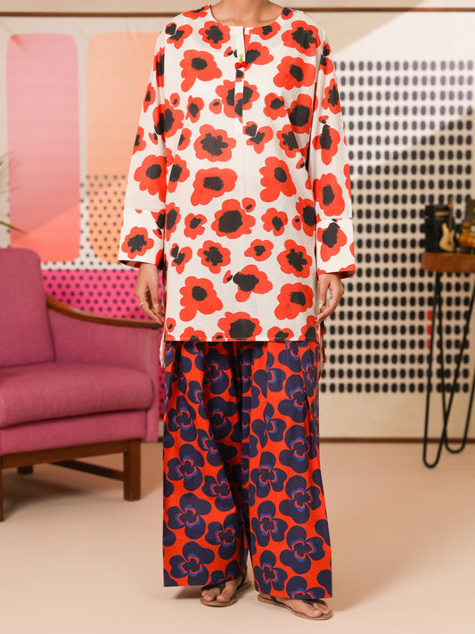 MULTICOLOR COTTON 2PC STITCHED - ALP-2PS-LKS-2809