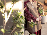 Maroon Lawn 2Pc Stitched - ALP-2PS-LKS-2843