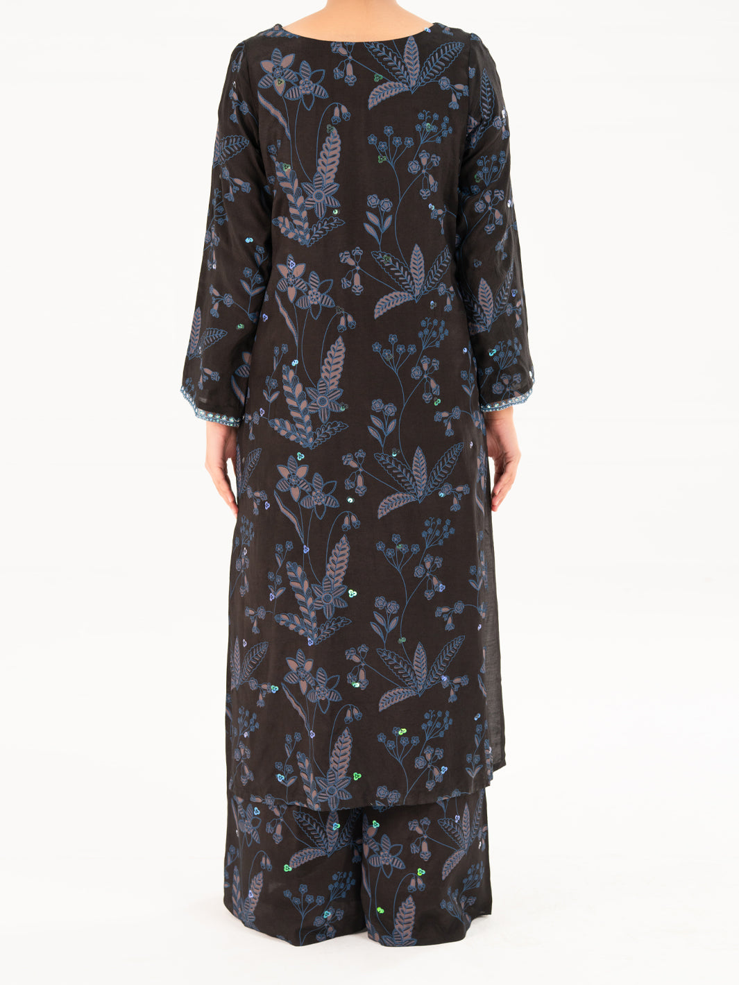 Black Viscose 2Pc Stitched - AWP-2PS-LKS-825