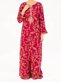 Fuchsia Viscose 2Pc Stitched - AWP-2PS-LKS-826