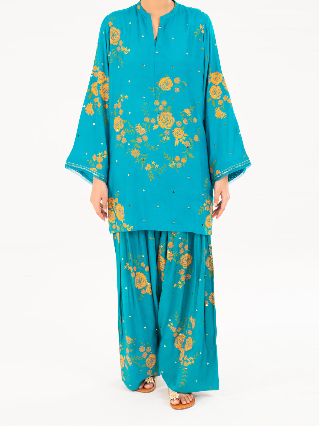 Ferozi Poly-Raw Silk 2Pc Stitched - AWP-2PS-LKS-827