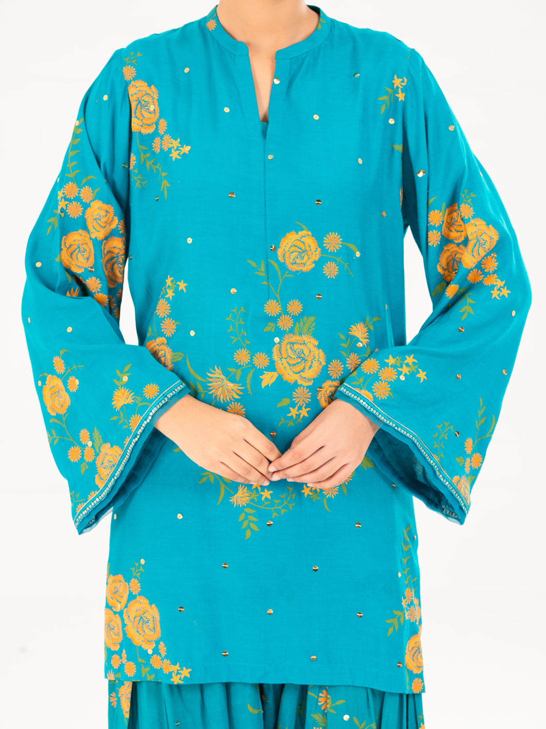 Ferozi Poly-Raw Silk 2Pc Stitched - AWP-2PS-LKS-827