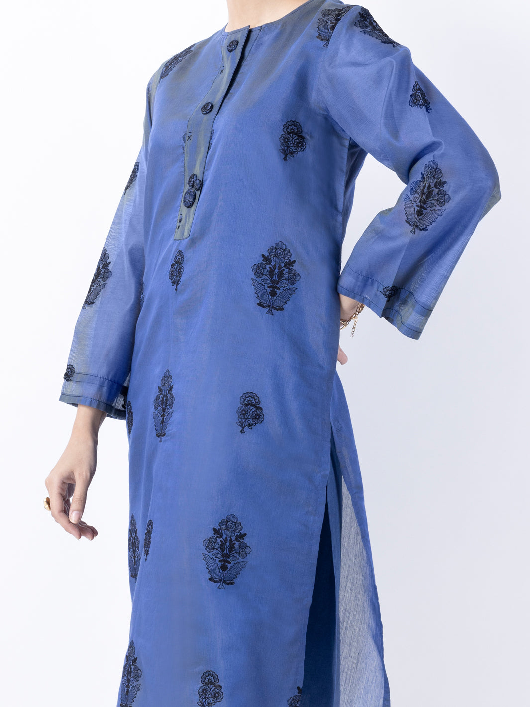 Blue Modal 2 Piece Stitched - AL-2PS-LKS-946A - Almirah Online