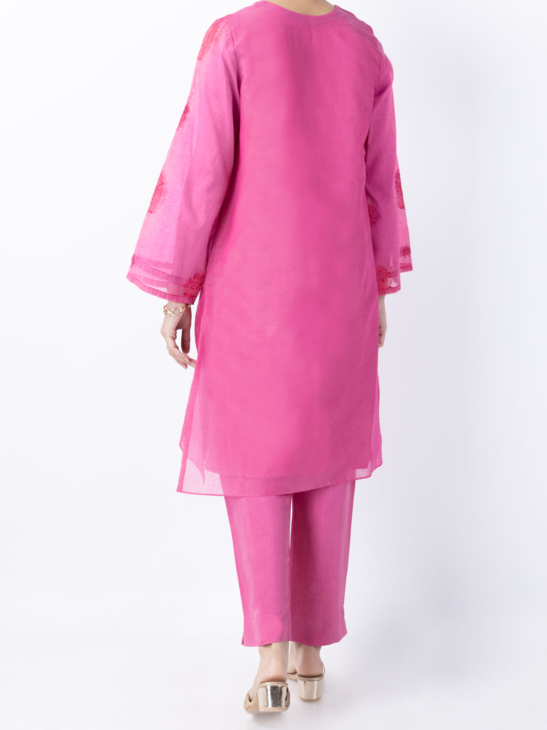 Pink Poly Cotton 2 Piece Stitched - AL-2PS-LKS-946B - Almirah Online