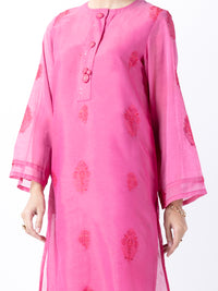 Pink Poly Cotton 2Pc Stitched - AL-2PS-LKS-946B