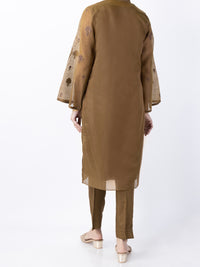 Mehndi Green Poly Cotton 2Pc Stitched - AL-2PS-LKS-947A