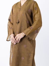 Mehndi Green Poly Cotton 2Pc Stitched - AL-2PS-LKS-947A